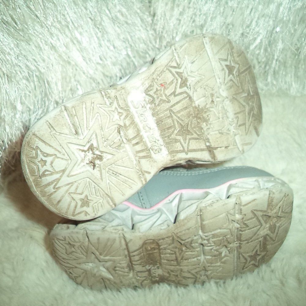 SKECHERS GALAXY LIGHTS STAR BRIGHTS WINTER SNOW BOOTS LINED TODDLER GIRLS SIZE 5 - Picture 8 of 8